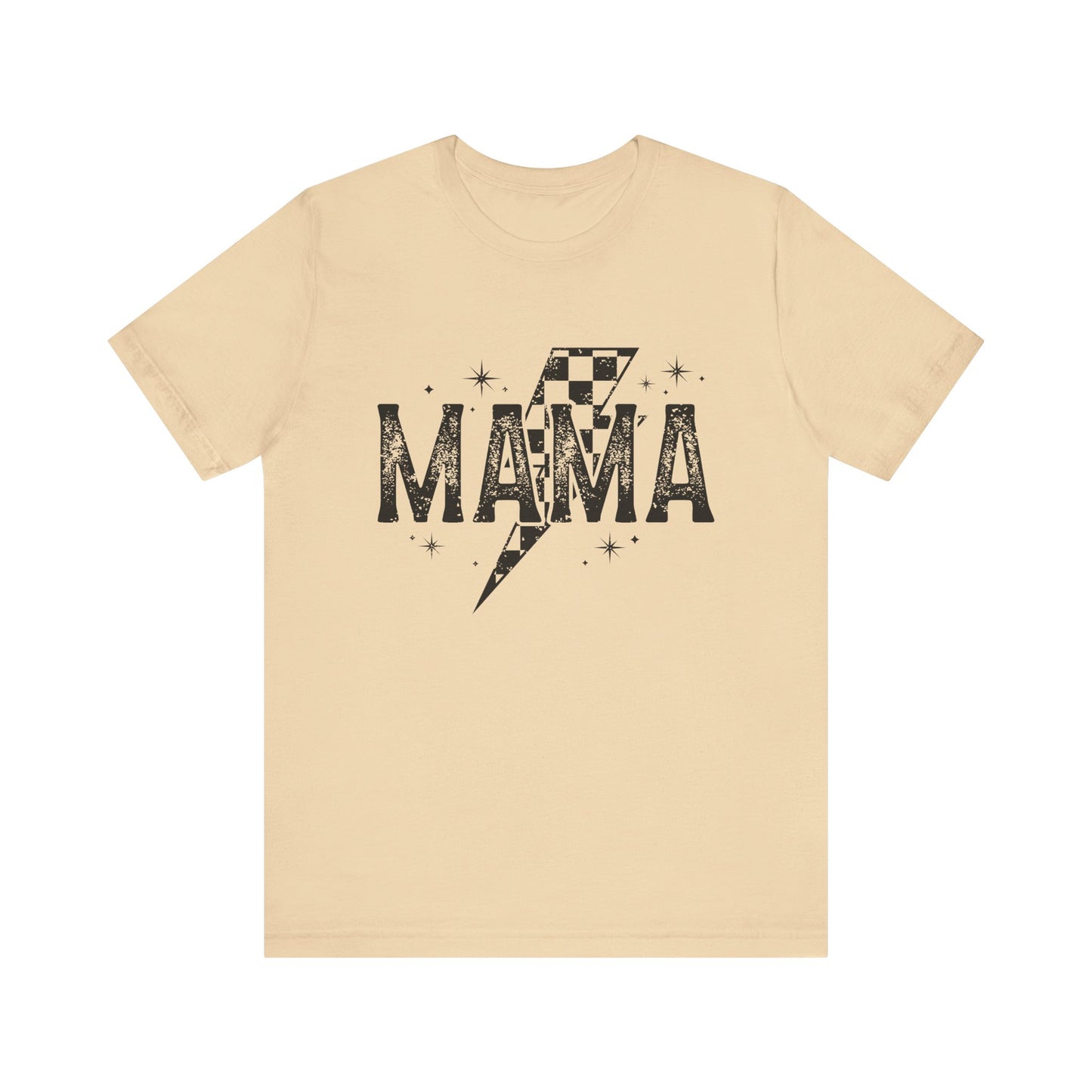 Retro Mama Lightning Bolt Shirt, Lightning Bolt Mama Shirt, Retro Mom Tee, Trendy Mama Shirt, Checkered Retro, Comfort Colors Tee