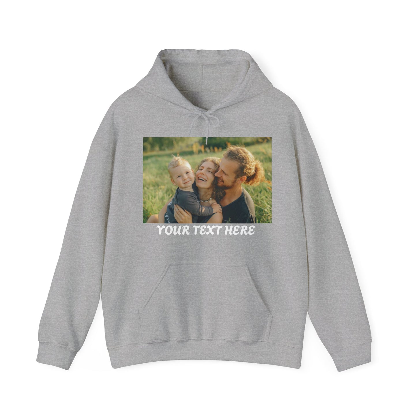 Custom Family Photo and Text Hoodie