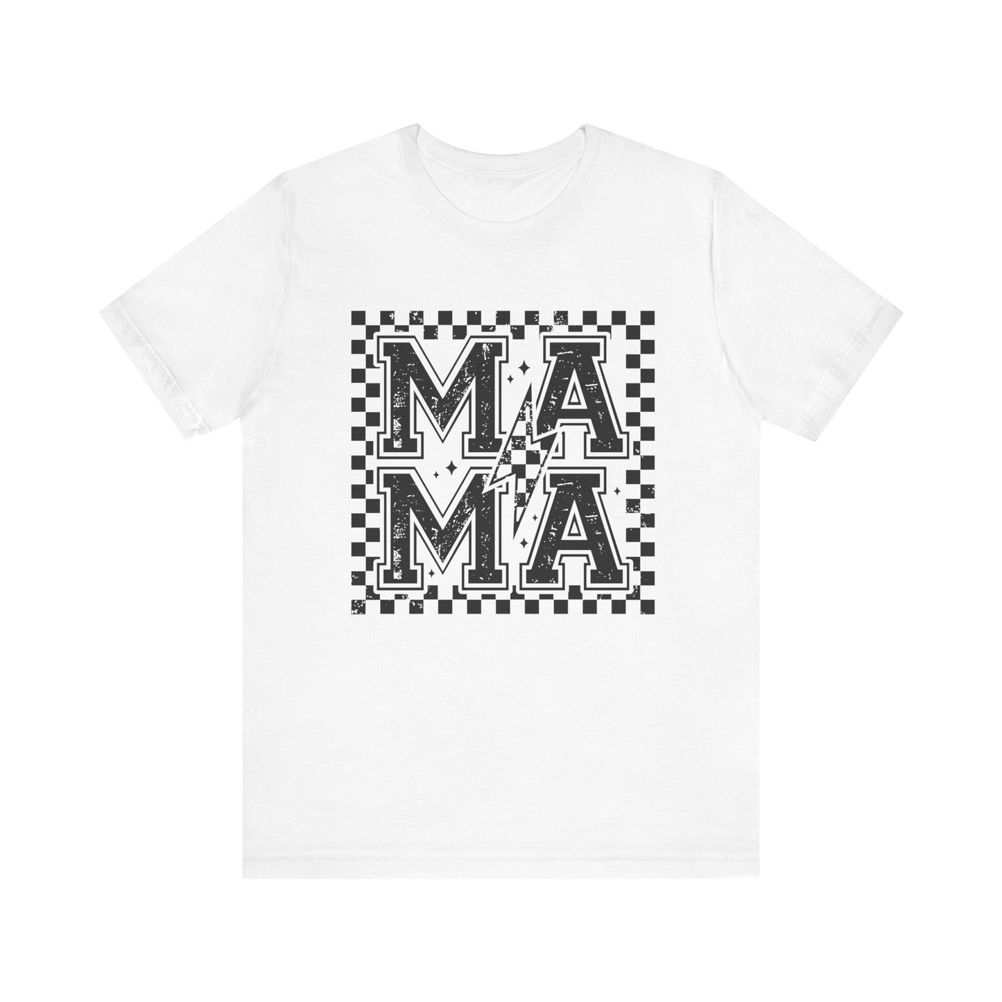 Retro Mama Checkered Shirt, Gift for Mom, Retro Mom Tee, Mother's Day Gift, Vintage Checkered Mama T-shirt, Varsity Mom t-shirt