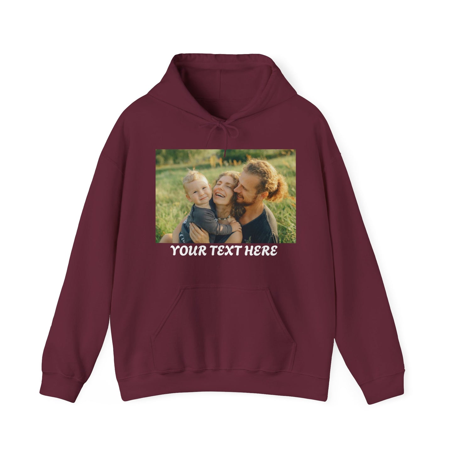 Custom Family Photo and Text Hoodie