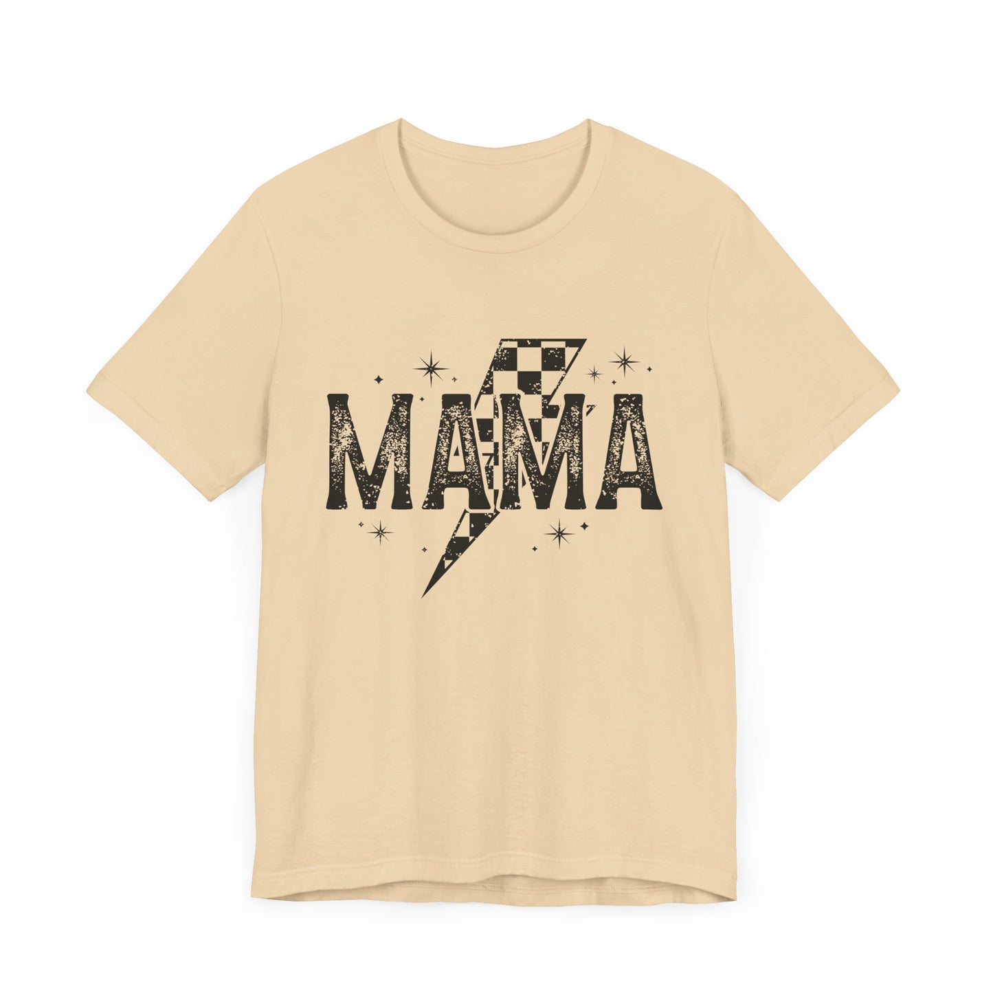 Retro Mama Lightning Bolt Shirt, Lightning Bolt Mama Shirt, Retro Mom Tee, Trendy Mama Shirt, Checkered Retro, Comfort Colors Tee