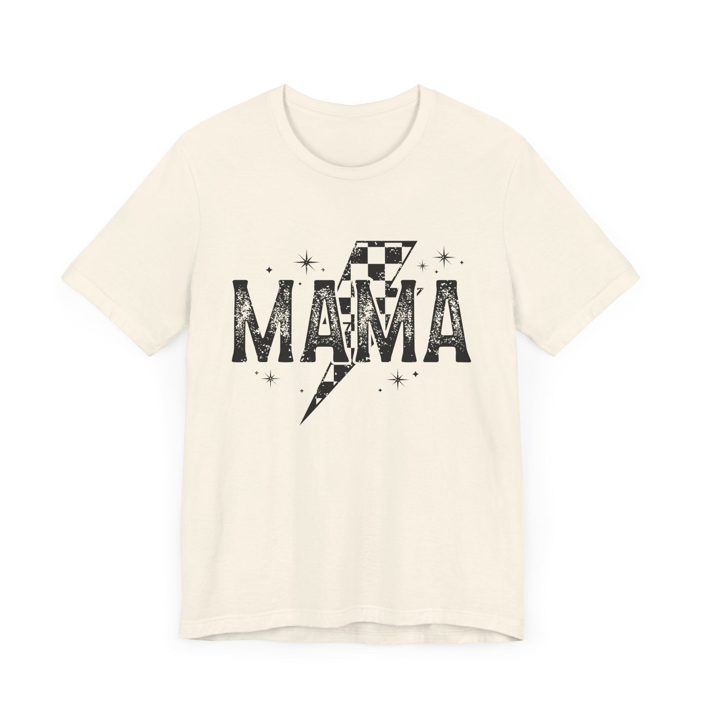 Retro Mama Lightning Bolt Shirt, Lightning Bolt Mama Shirt, Retro Mom Tee, Trendy Mama Shirt, Checkered Retro, Comfort Colors Tee