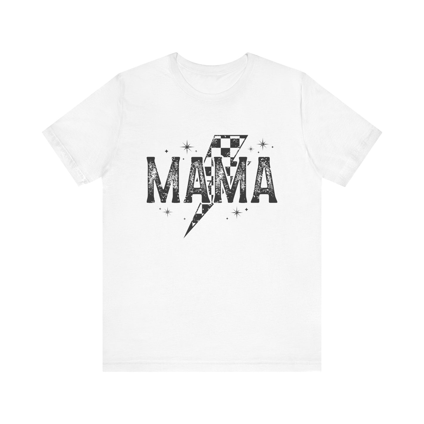 Retro Mama Lightning Bolt Shirt, Lightning Bolt Mama Shirt, Retro Mom Tee, Trendy Mama Shirt, Checkered Retro, Comfort Colors Tee